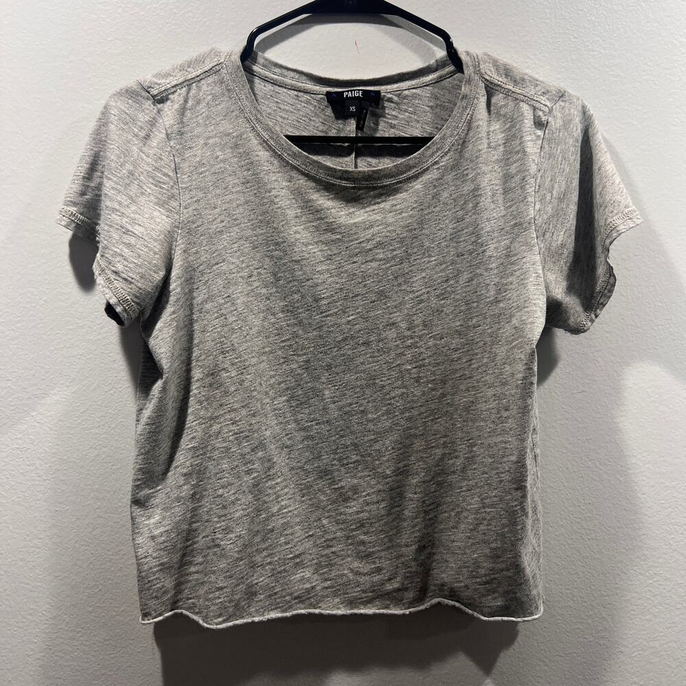 Paige Gray Crewneck Tee Sz XS
